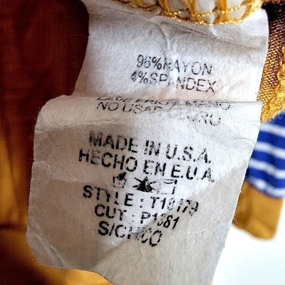 Filly Flair Women’s Small Brown and Blue White Striped Pullover Hoodie - Picture 7 of 11